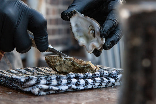 How to cut the adductor muscle when shucking oysters